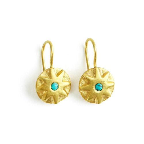 Turquoise Star Earrings - Afghanistan/India